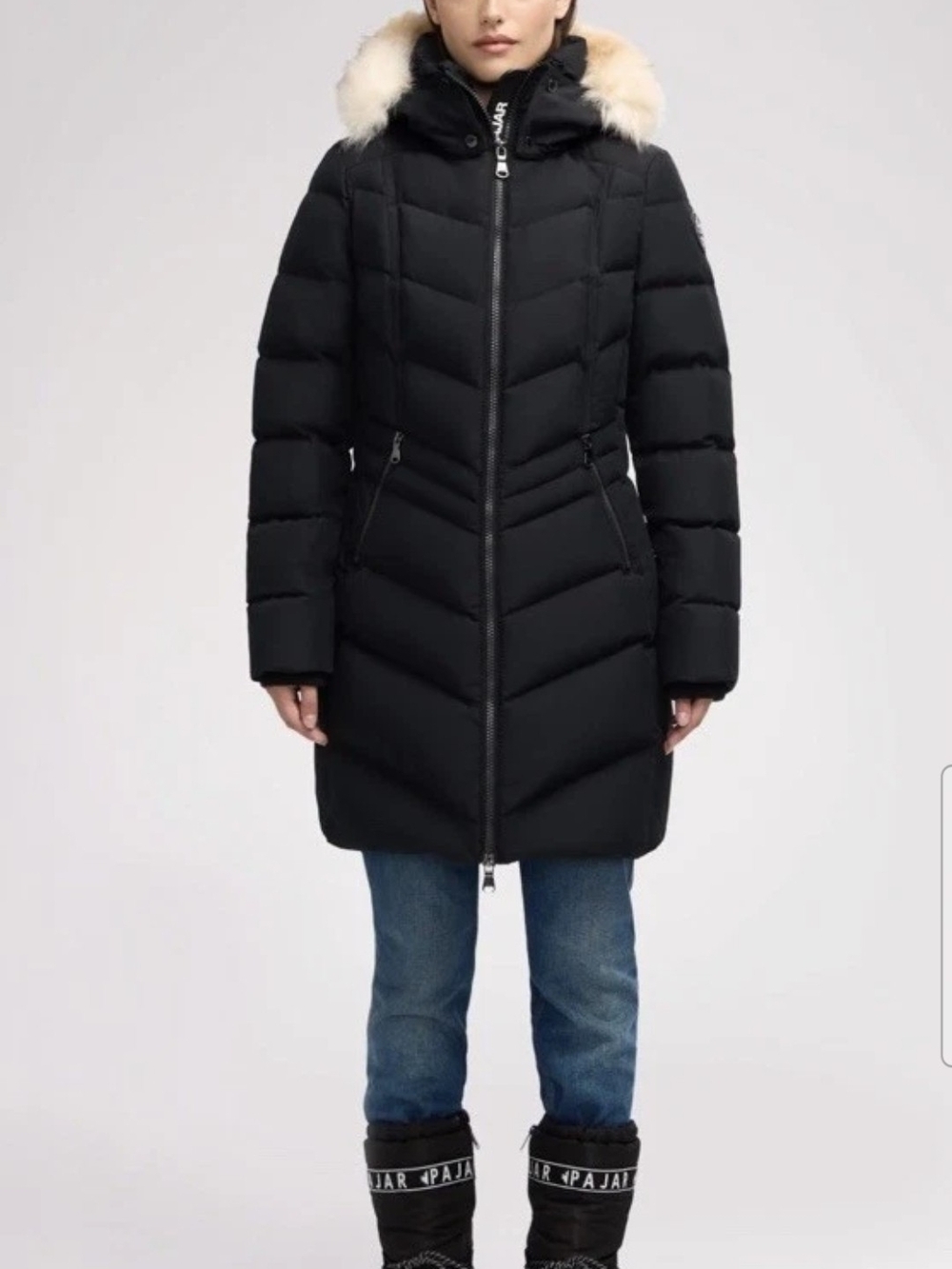 PAJAR Canada Fox Fur-Trim Down Jacket Sz XL